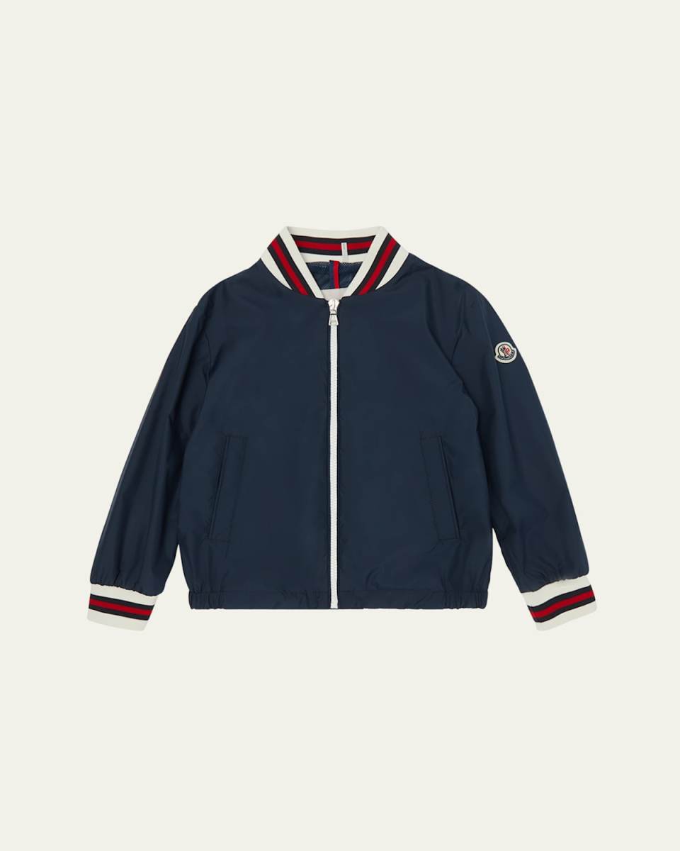 Boy's Maki Bomber with Striped Trim, Size 4-